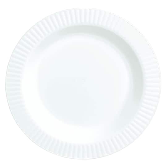 7.5&#x22; White Plastic Plates, 64ct.